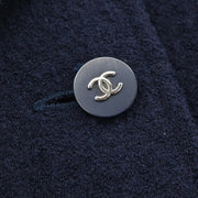 Chanel Setup Suit Jacket Skirt Navy #38