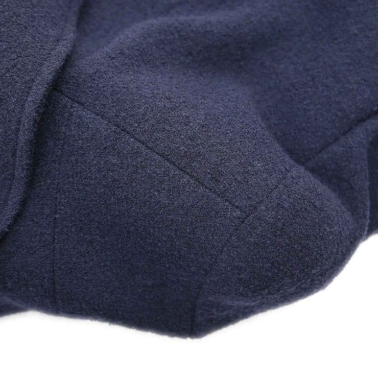 Chanel Setup Suit Jacket Skirt Navy #38