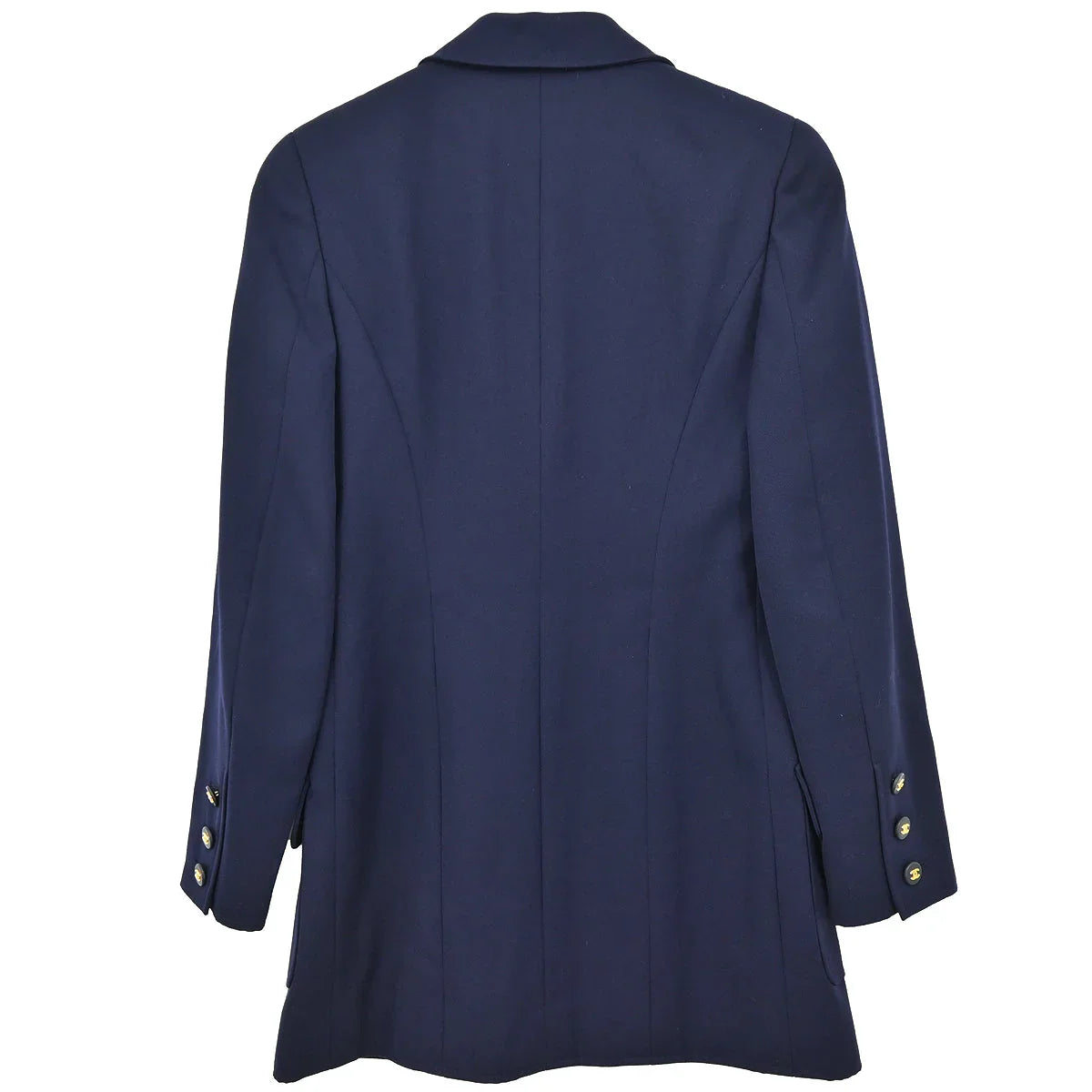 Chanel 1997 Single Breasted Jacket Navy #38