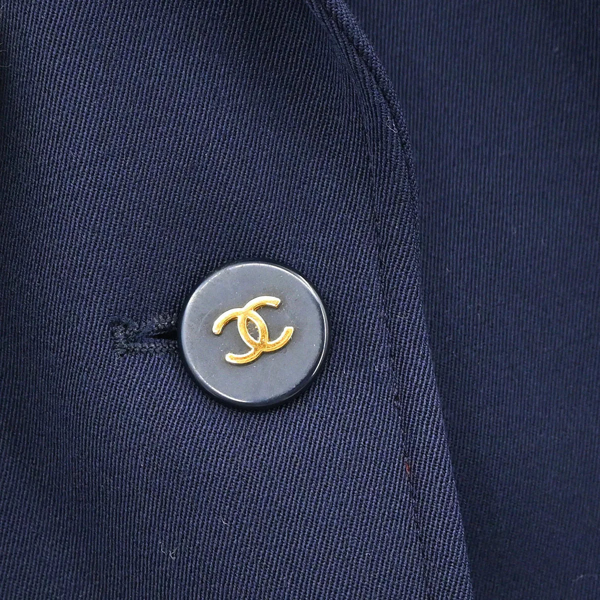 Chanel 1997 Single Breasted Jacket Navy #38