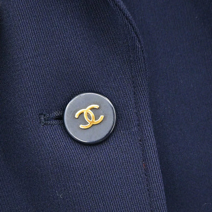 Chanel 1997 Single Breasted Jacket Navy #38