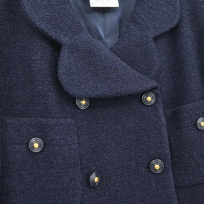 Chanel Set Suit Jacket Skirt Navy #36 95A