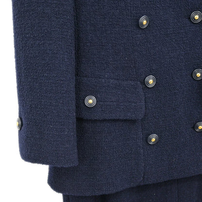 Chanel Set Suit Jacket Skirt Navy #36 95A