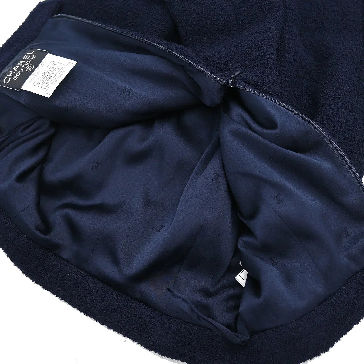 Chanel Set Suit Jacket Skirt Navy #36 95A