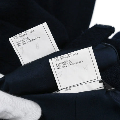 Chanel Set Suit Jacket Skirt Navy #36 95A