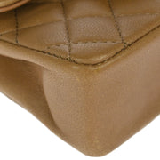 Chanel Brown Lambskin Classic Flap Micro Bum Belt Bag
