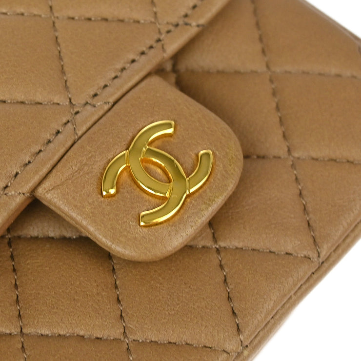 Chanel Brown Lambskin Classic Flap Micro Bum Belt Bag