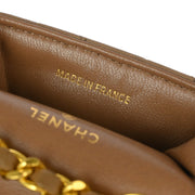 Chanel Brown Lambskin Classic Flap Micro Bum Belt Bag