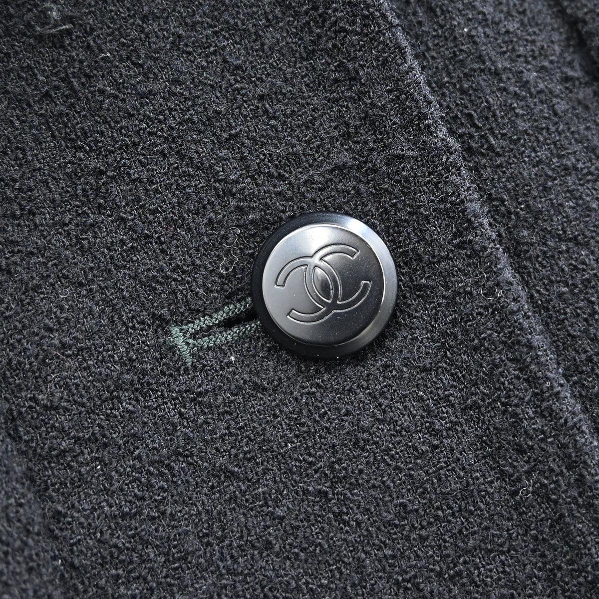 Chanel Single Breasted Jacket Black #40 98A
