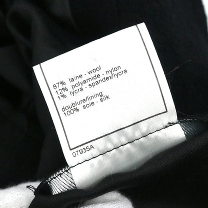 Chanel Single Breasted Jacket Black #40 98A