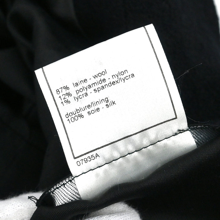 Chanel Single Breasted Jacket Black #40 98A
