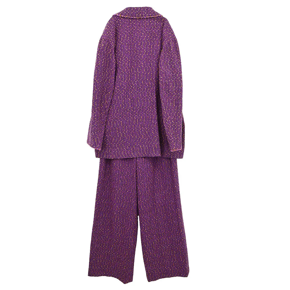 Chanel 1997 Set Jacket Pants Purple #38