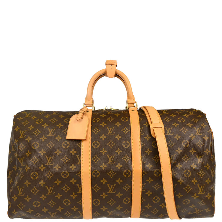 Louis Vuitton 2006 Monogram Keepall Bandouliere 55 Duffle Bag M41414