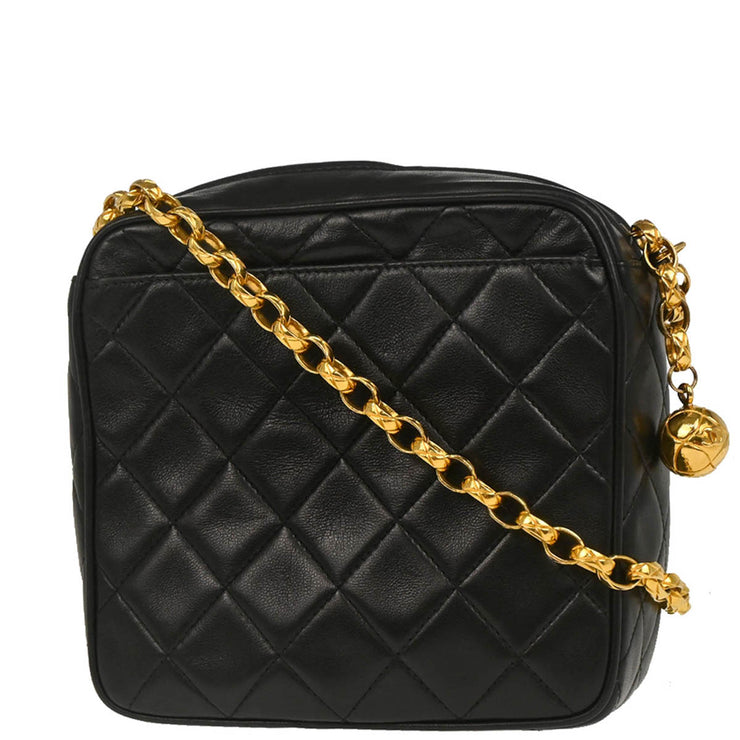 Chanel 1991-1994 Black Lambskin Camera Bag Mini