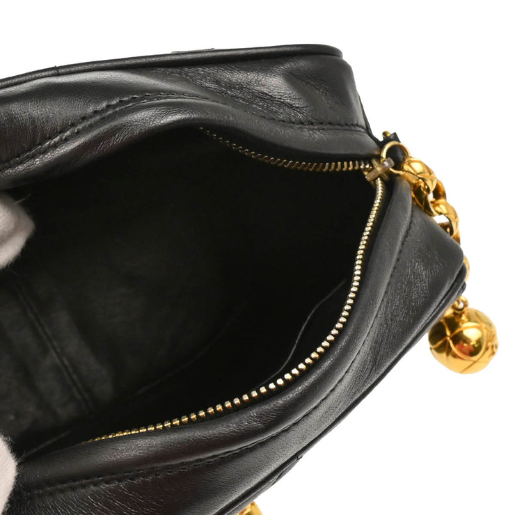 Chanel 1991-1994 Black Lambskin Camera Bag Mini