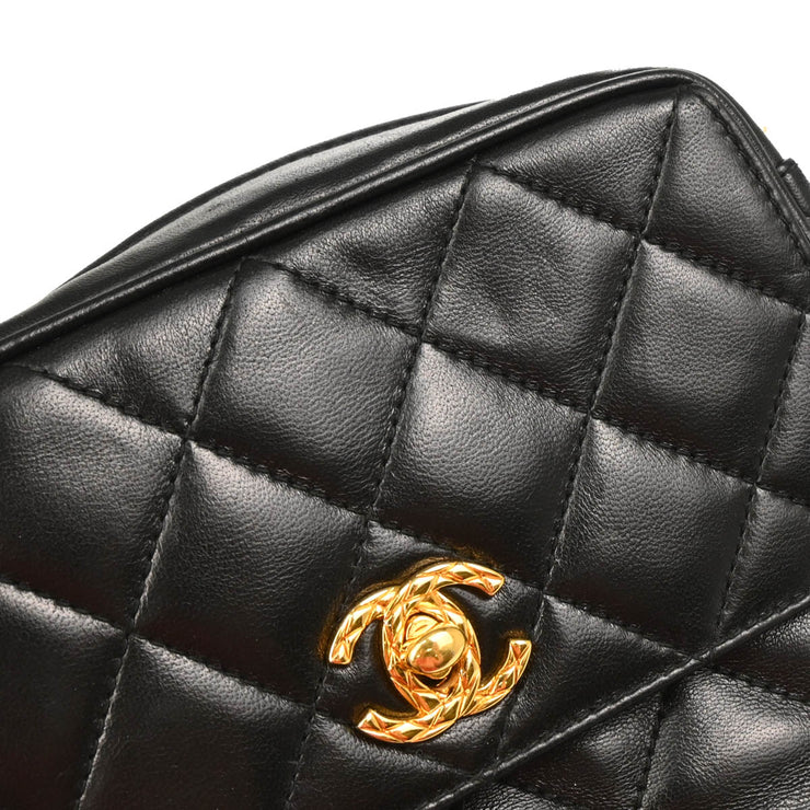 Chanel 1991-1994 Black Lambskin Camera Bag Mini