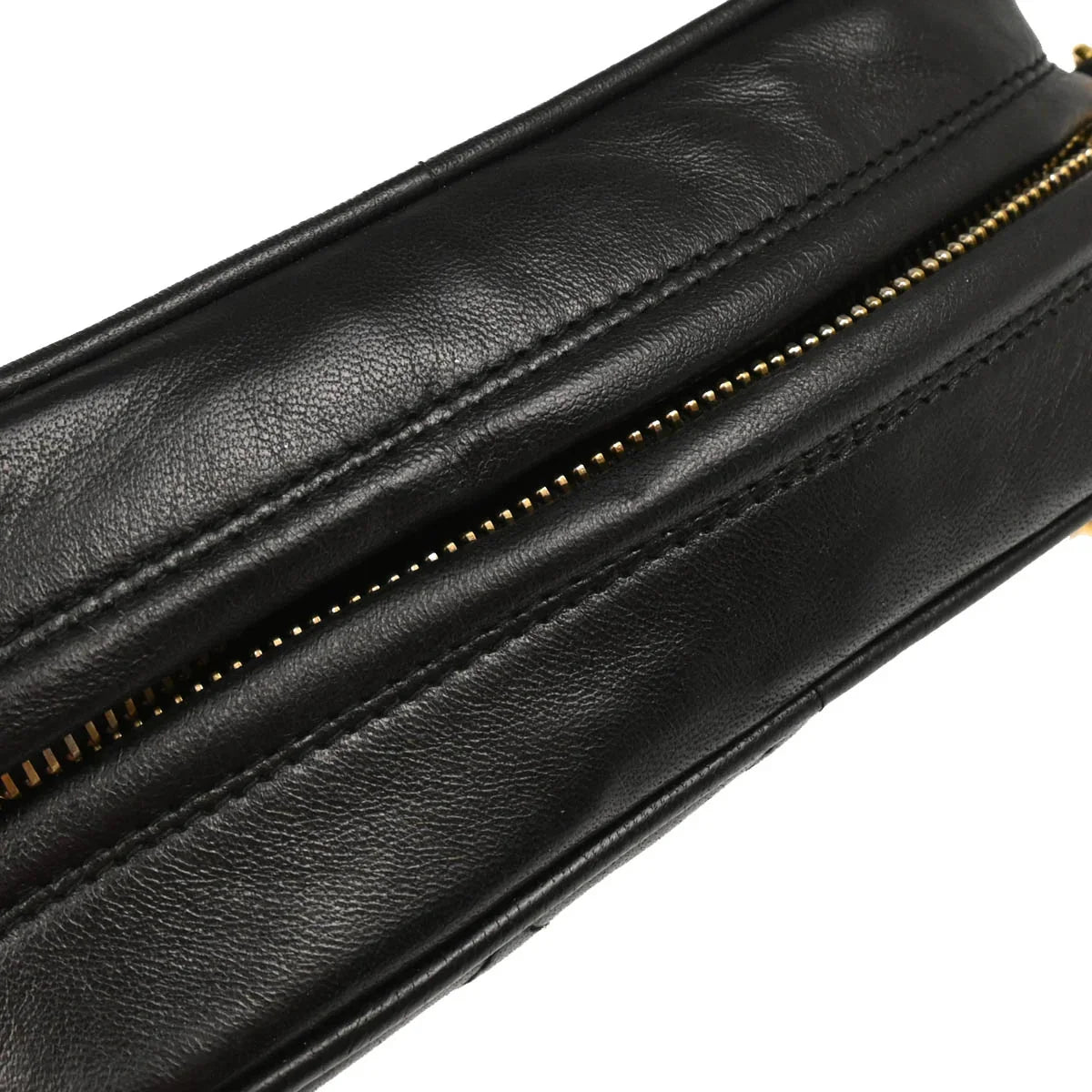 Chanel 1991-1994 Black Lambskin Camera Bag Mini