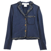 Christian Dior 2000 Single Breasted Denim Jacket Navy #36