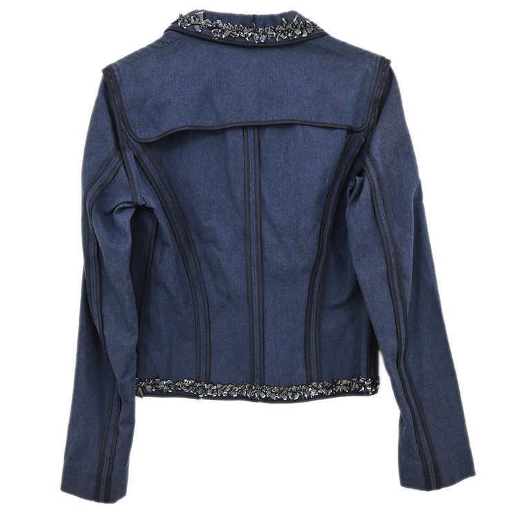 Christian Dior 2000 Single Breasted Denim Jacket Navy #36