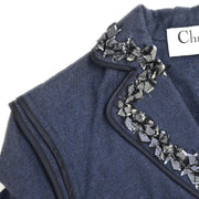 Christian Dior 2000 Single Breasted Denim Jacket Navy #36