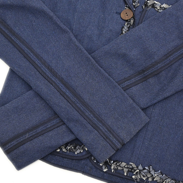 Christian Dior 2000 Single Breasted Denim Jacket Navy #36
