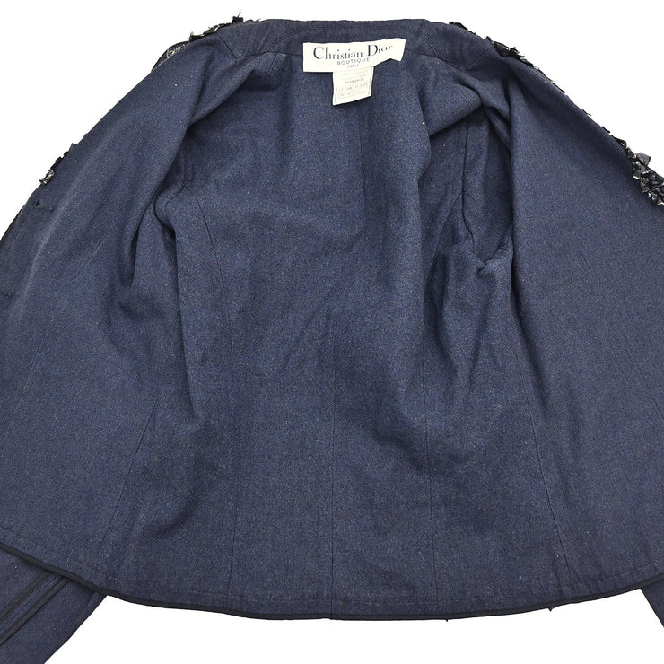 Christian Dior 2000 Single Breasted Denim Jacket Navy #36
