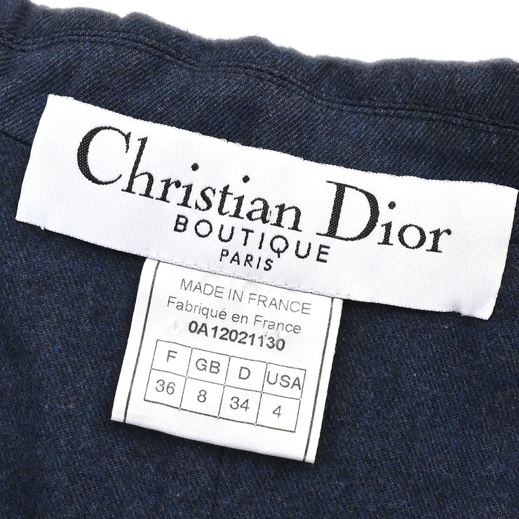 Christian Dior 2000 Single Breasted Denim Jacket Navy #36