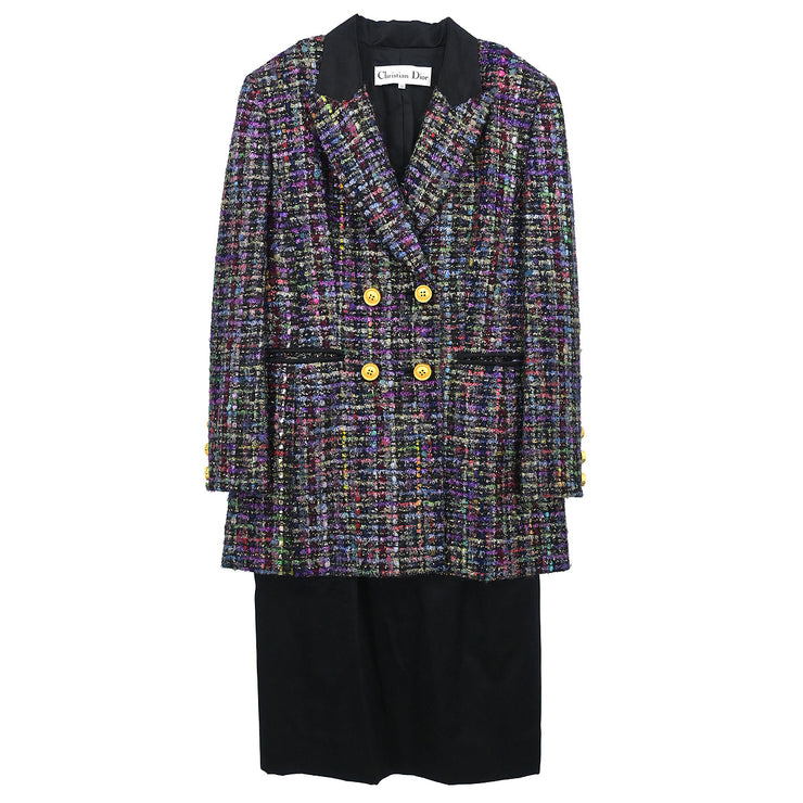 Christian Dior Setup Suit Jacket Skirt Black #11