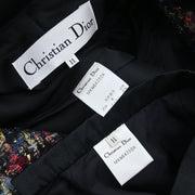 Christian Dior Setup Suit Jacket Skirt Black #11
