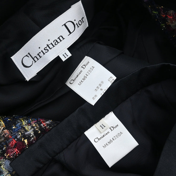 Christian Dior Setup Suit Jacket Skirt Black #11