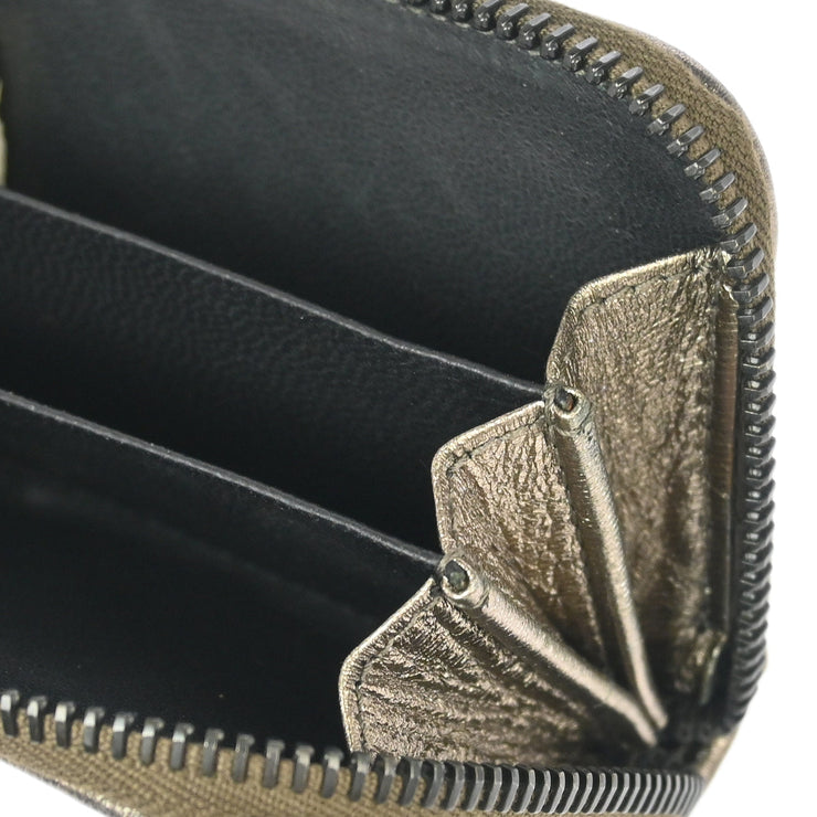 Bottega Veneta Bronze Intrecciato Coin Case Wallet