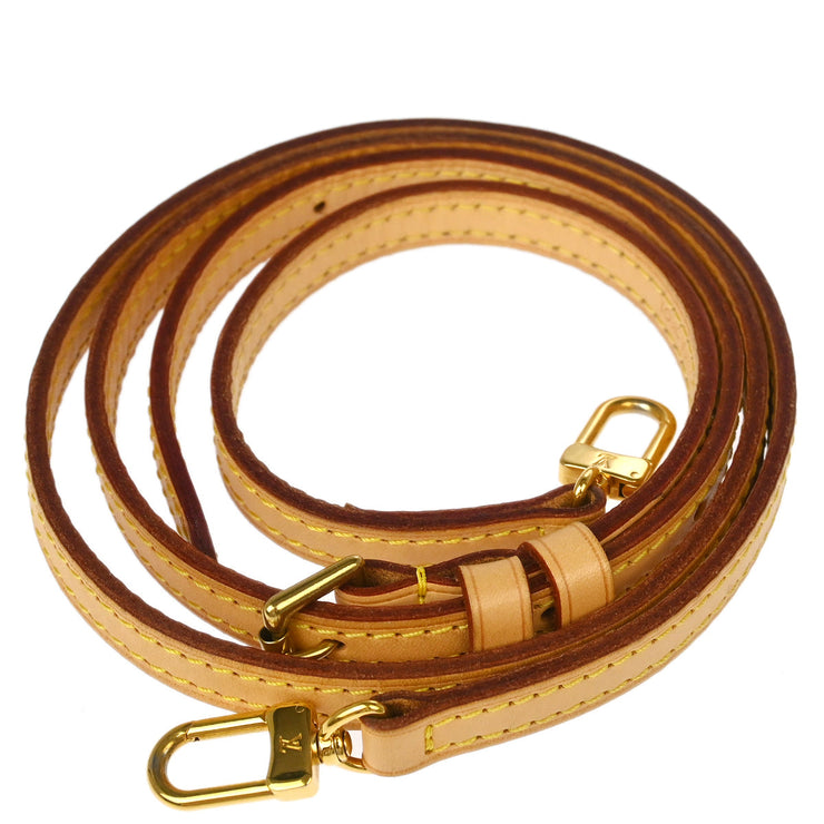 Louis Vuitton Beige Leather Shoulder Strap Accessories Small Good