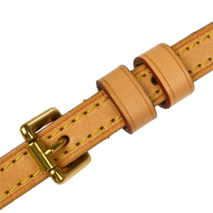 Louis Vuitton Beige Leather Shoulder Strap Accessories Small Good