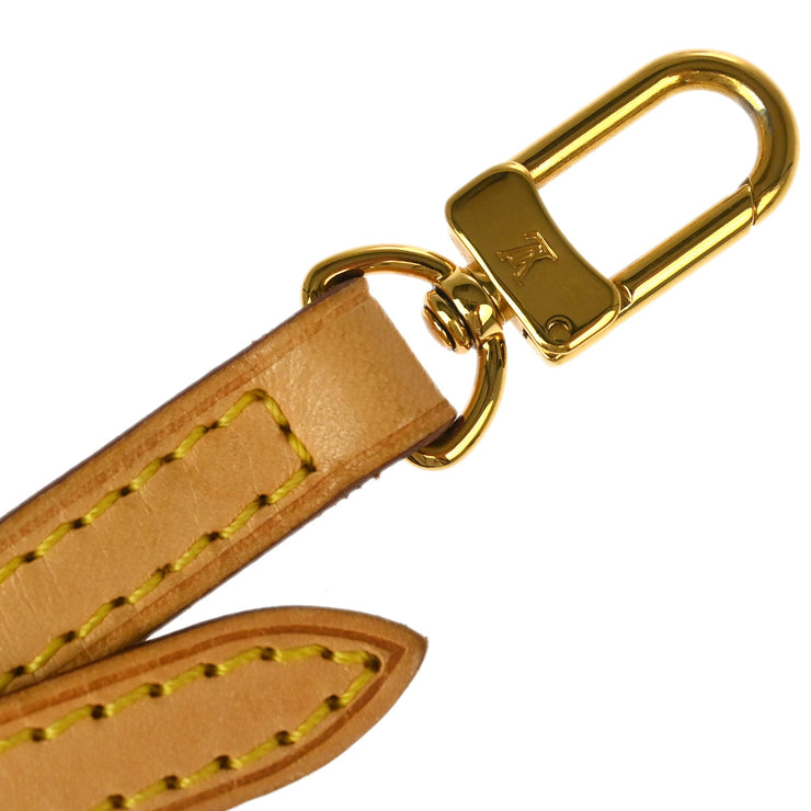 Louis Vuitton Beige Leather Shoulder Strap Accessories Small Good