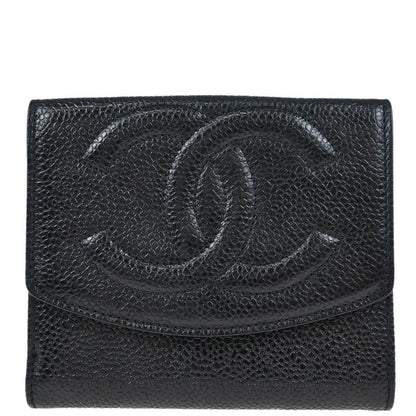 Chanel 1996-1997 Black Caviar Bifold Wallet