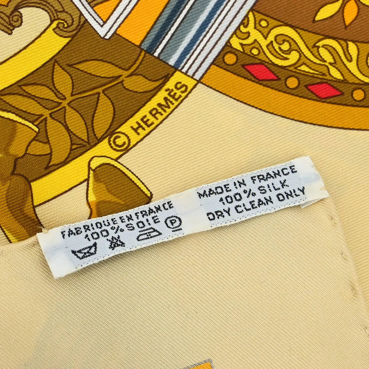 Hermes Scarf Carre 90 Salzburg Beige Small Good