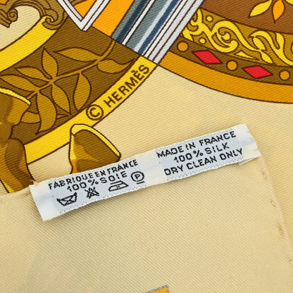 Hermes Scarf Carre 90 Salzburg Beige Small Good