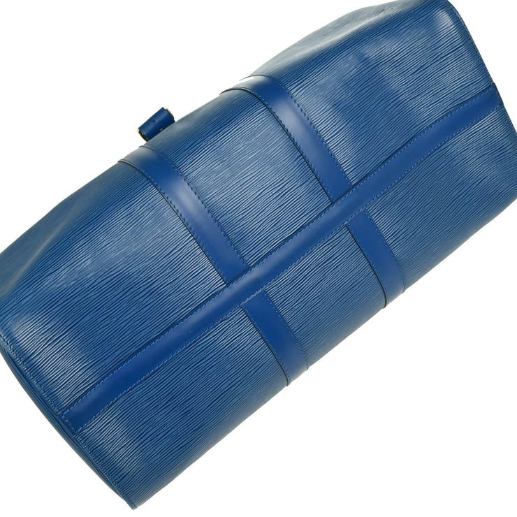 Louis Vuitton 1995 Blue Epi Keepall 45 Travel Handbag M42975