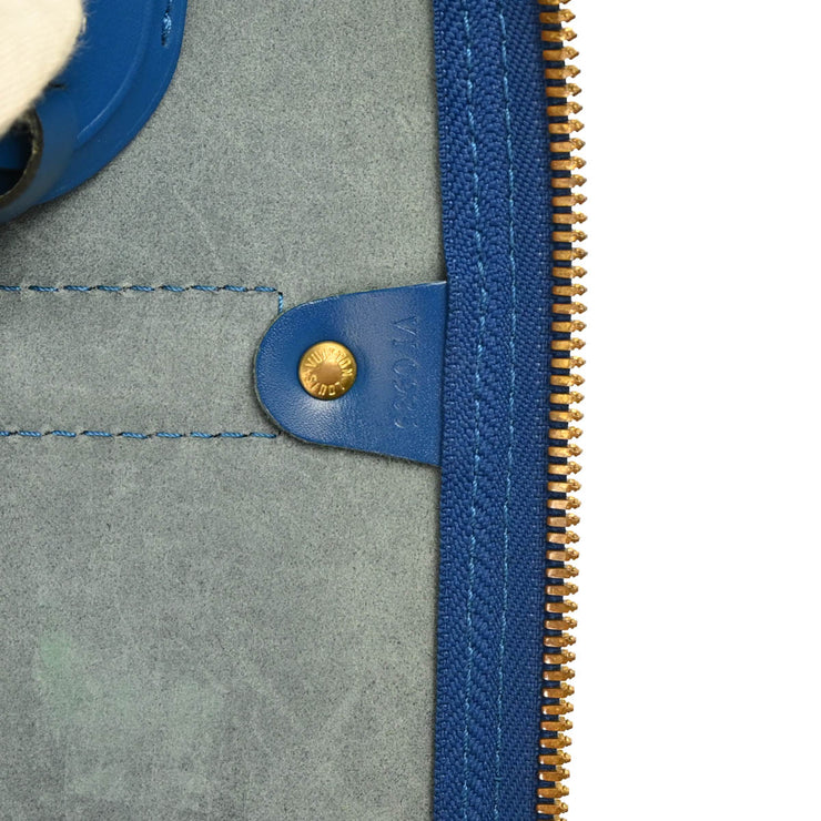 Louis Vuitton 1995 Blue Epi Keepall 45 Travel Handbag M42975