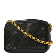 Chanel 1991-1994 Black Lambskin Camera Bag Mini
