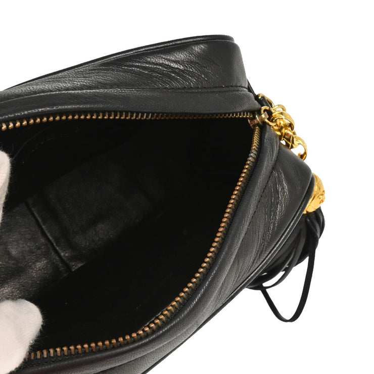 Chanel 1991-1994 Black Lambskin Camera Bag Mini