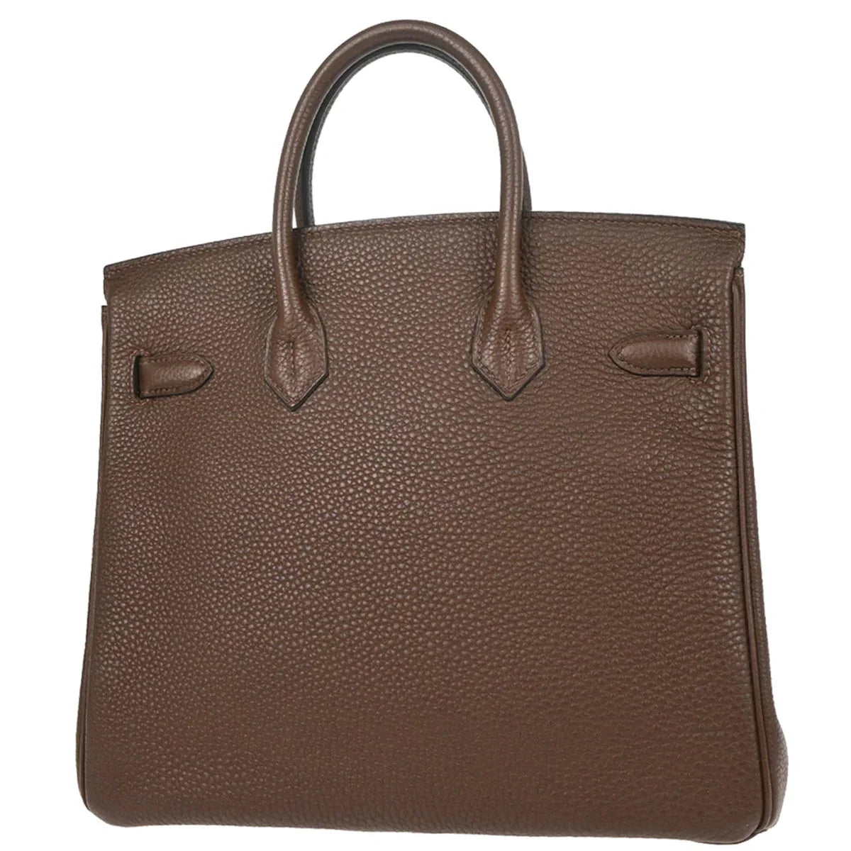 Hermes 2004 Chocolat Togo Haut a Courroies 28 Handbag