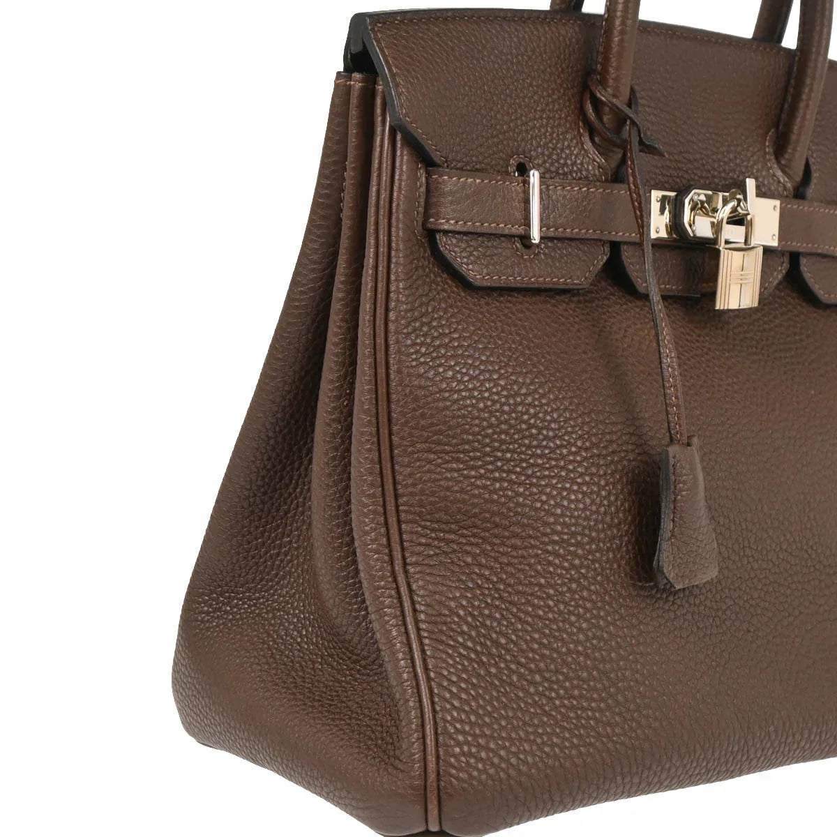 Hermes 2004 Chocolat Togo Haut a Courroies 28 Handbag