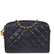 Chanel 1994-1996 Navy Caviar Camera Bag Medium