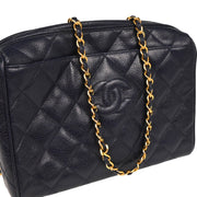 Chanel 1994-1996 Navy Caviar Camera Bag Medium