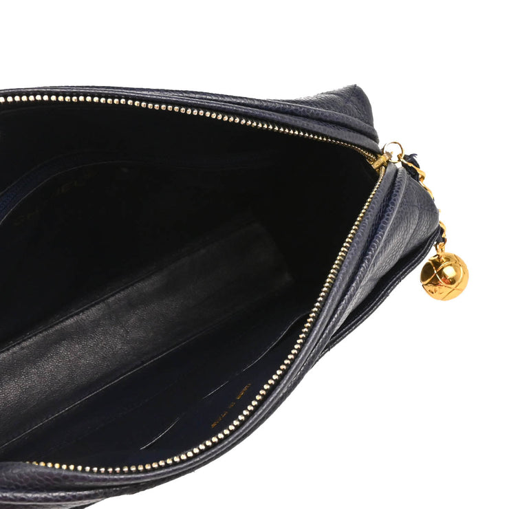 Chanel 1994-1996 Navy Caviar Camera Bag Medium