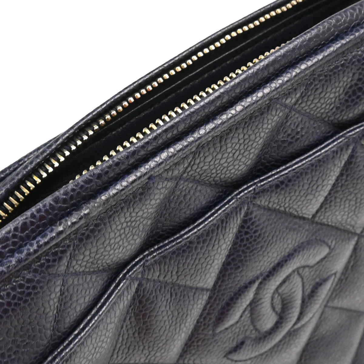Chanel 1994-1996 Navy Caviar Camera Bag Medium