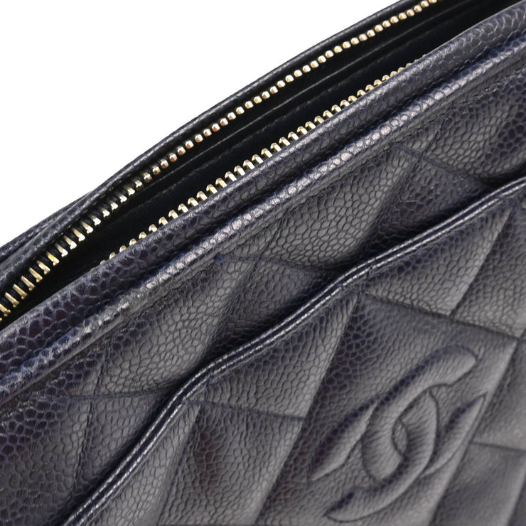 Chanel 1994-1996 Navy Caviar Camera Bag Medium