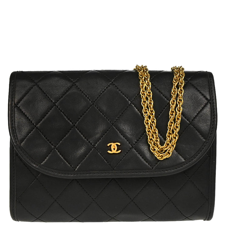 Chanel Black Lambskin Shoulder Bag