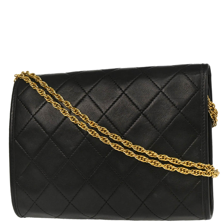 Chanel Black Lambskin Shoulder Bag